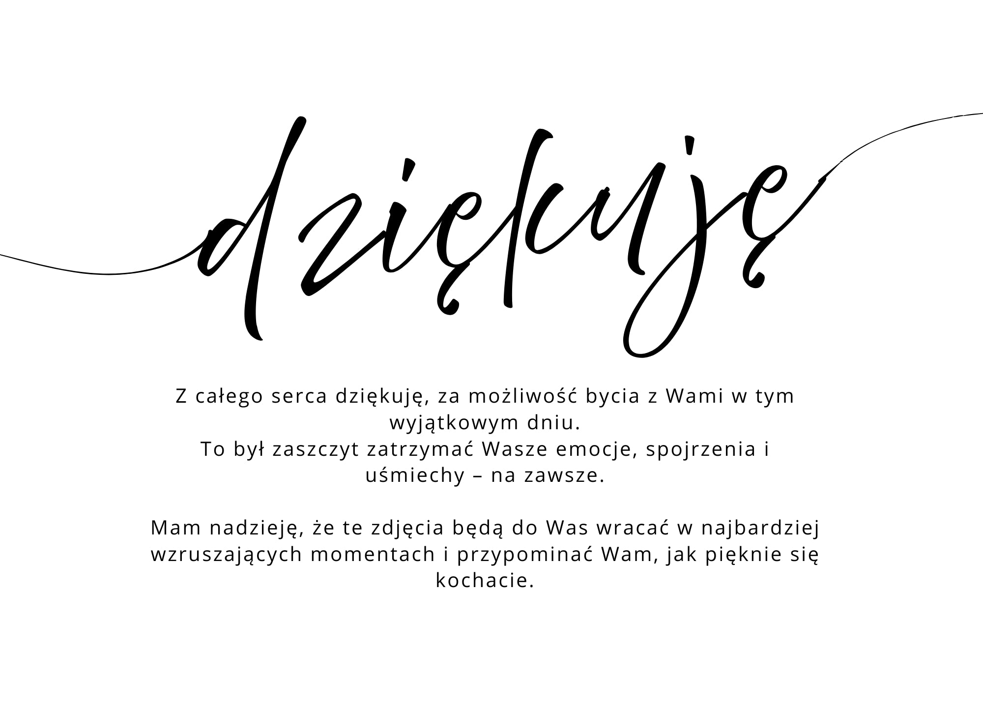 Podziękowanie 13x18cm