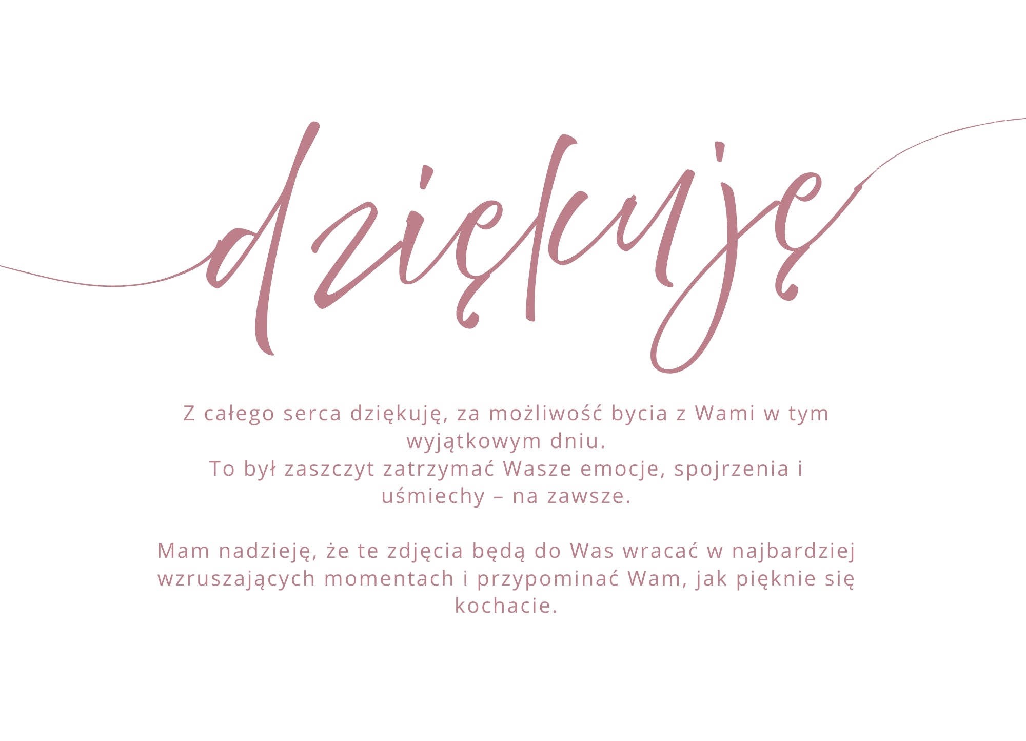 Podziękowanie 13x18cm