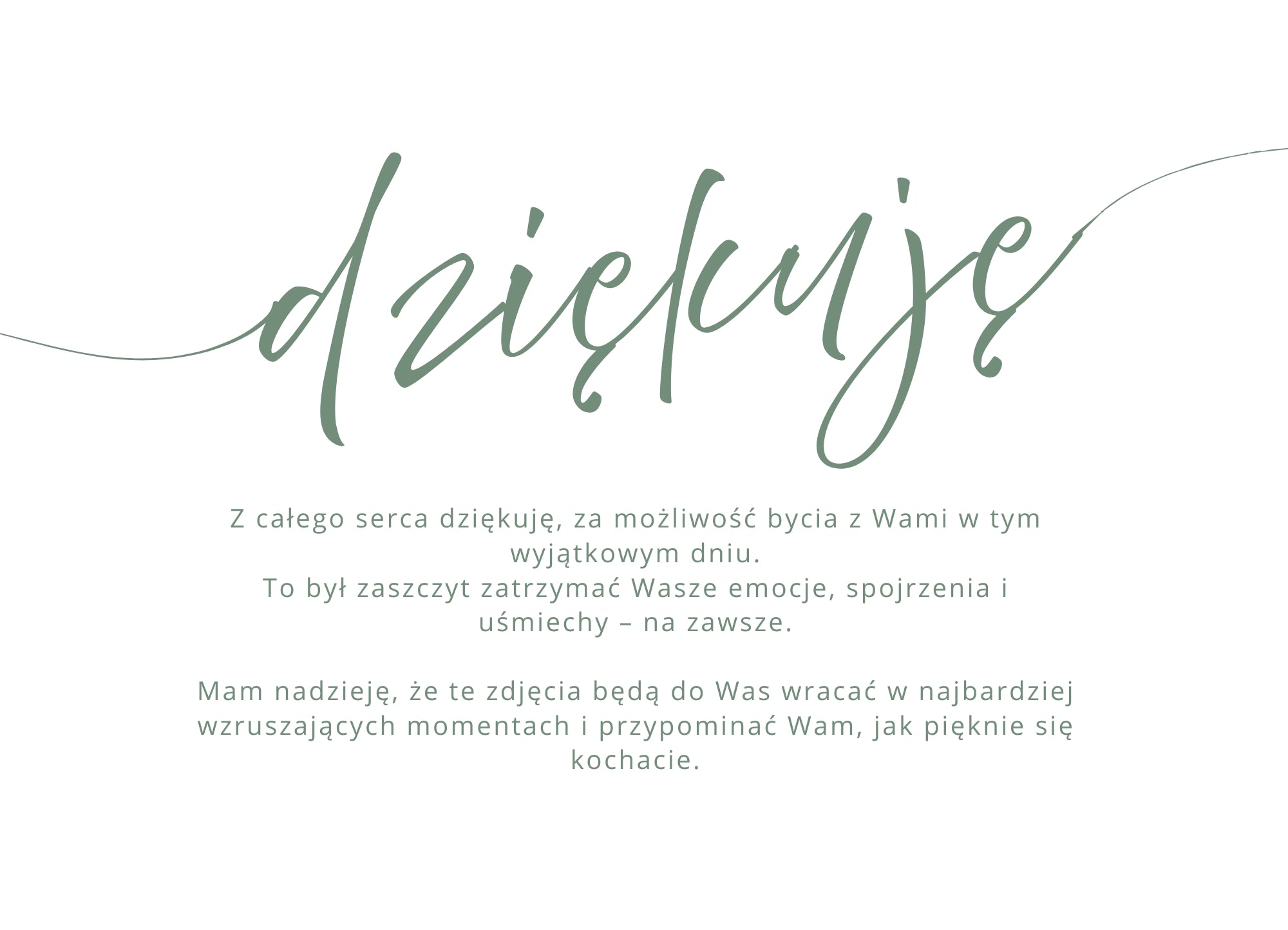 Podziękowanie 13x18cm